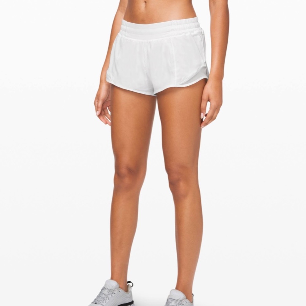 Lululemon White hotty hot shorts